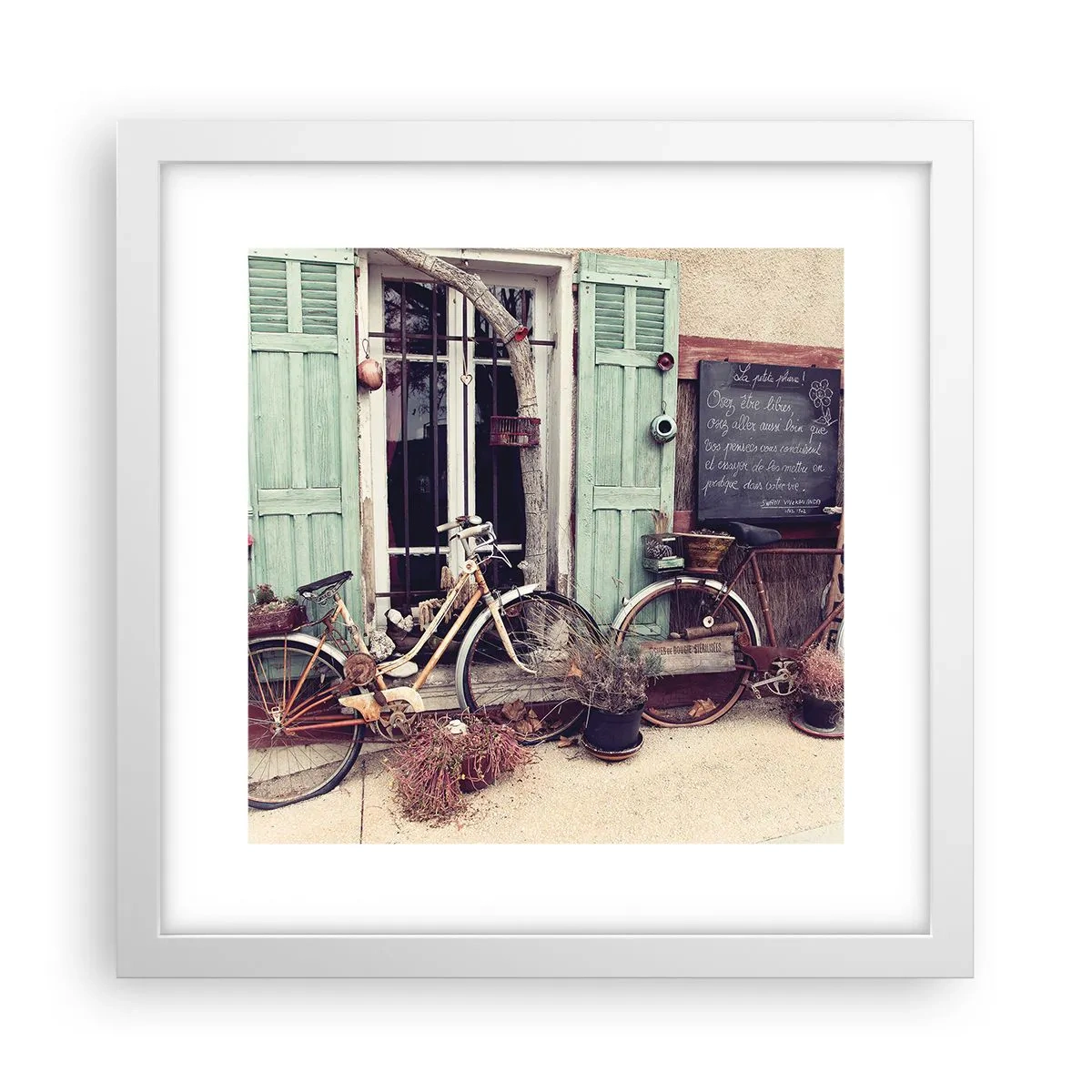 Plagát v bielom ráme - Nech žije provincia - 30x30 cm