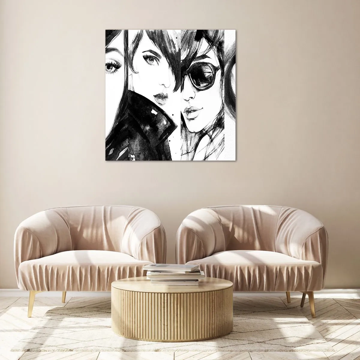 Obraz na skle - Znásobená krása - 50x50 cm