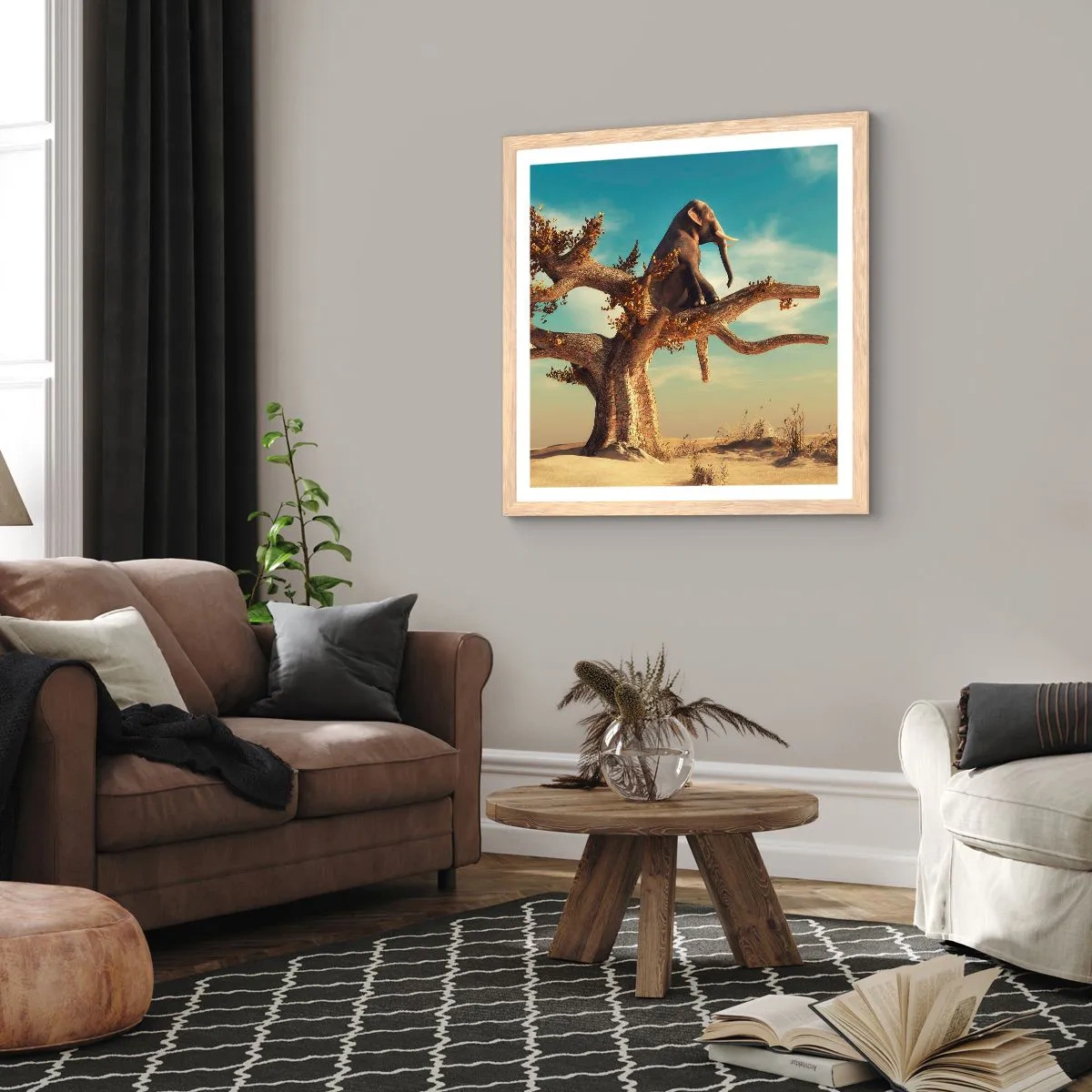 Plagát v ráme zo svetlého duba - Nový uhol pohľadu - 60x60 cm