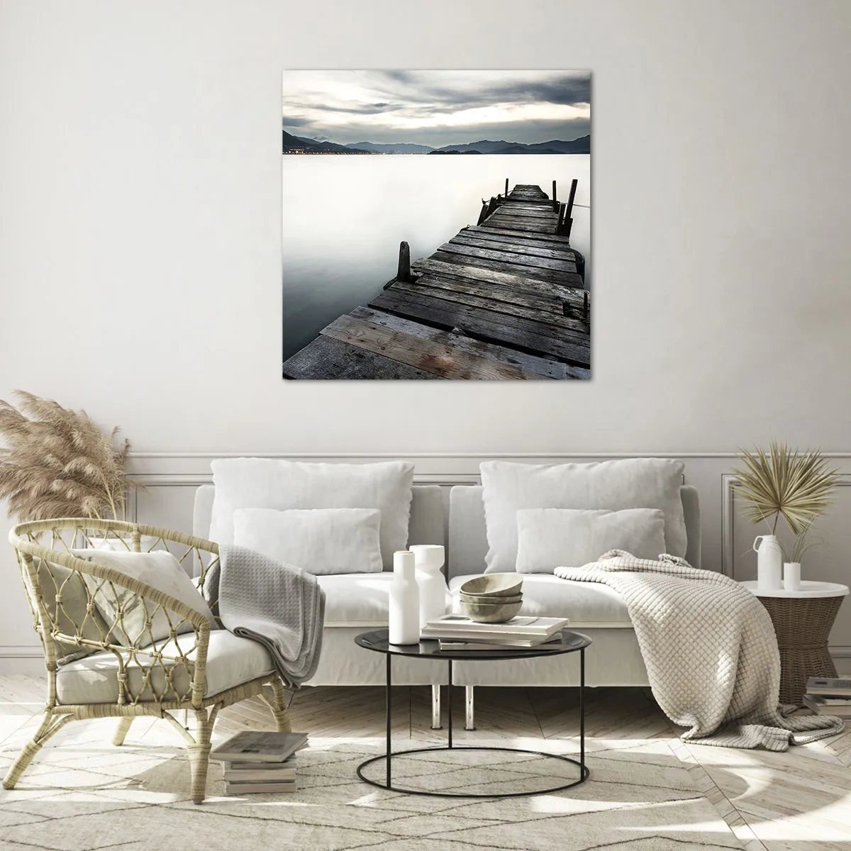 Obraz na skle - Ponoriť sa do pokoja - 40x40 cm