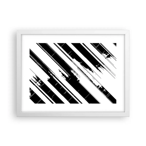Plagát v bielom ráme - Intenzívna a dynamická kompozícia - 40x30 cm