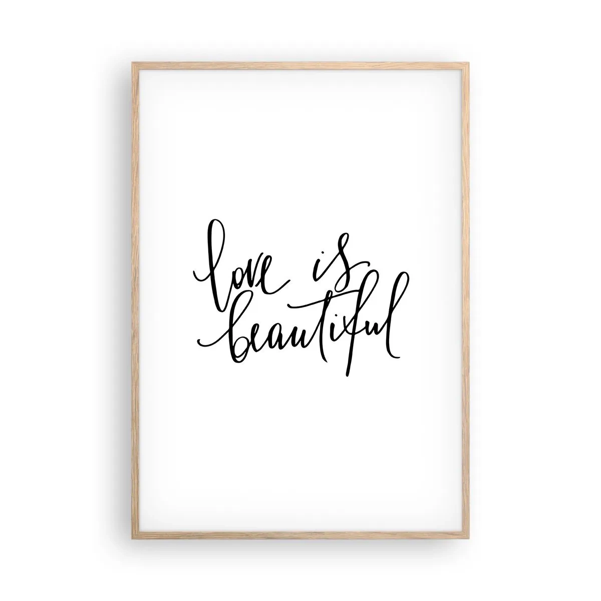 Plagát v ráme zo svetlého duba - Prečítaj a zopakuj - 70x100 cm