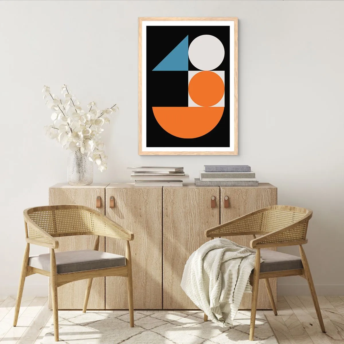 Plagát v ráme zo svetlého duba - Figurínový systém - 50x70 cm