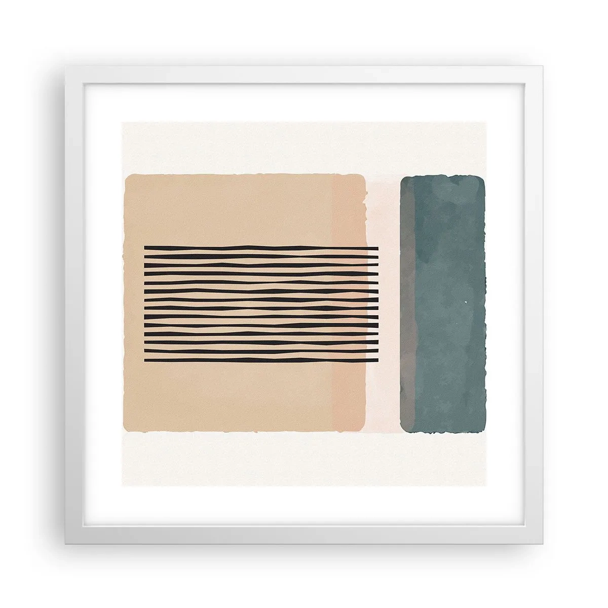 Plagát v bielom ráme - Všetko v poriadku - 40x40 cm