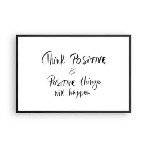 Plagát v čiernom ráme - Ako žiť? - 91x61 cm