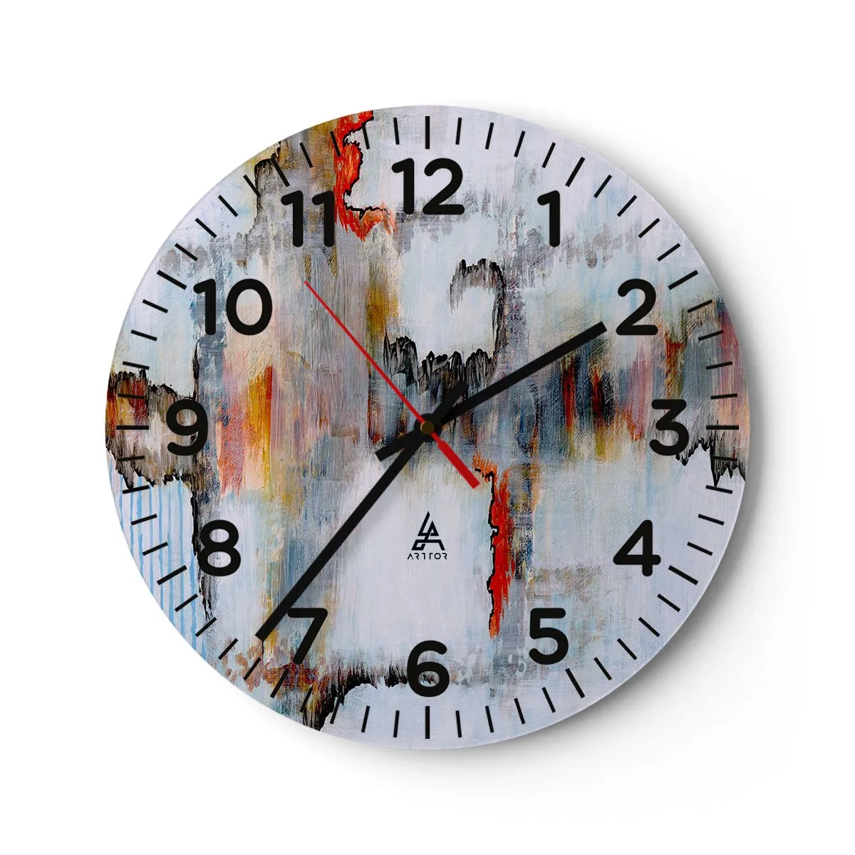 Nástenné hodiny - Paličkou po vode - 40x40 cm