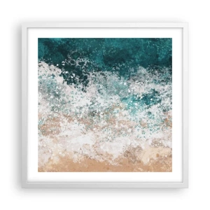 Plagát v bielom ráme - Morské príbehy - 50x50 cm