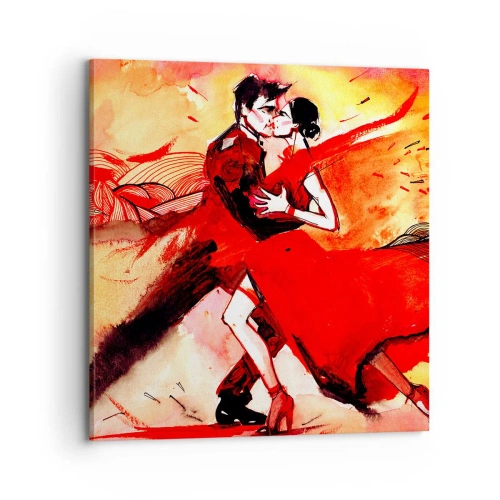 Obraz na plátne - Purpurový rytmus náruživosti - 70x70 cm