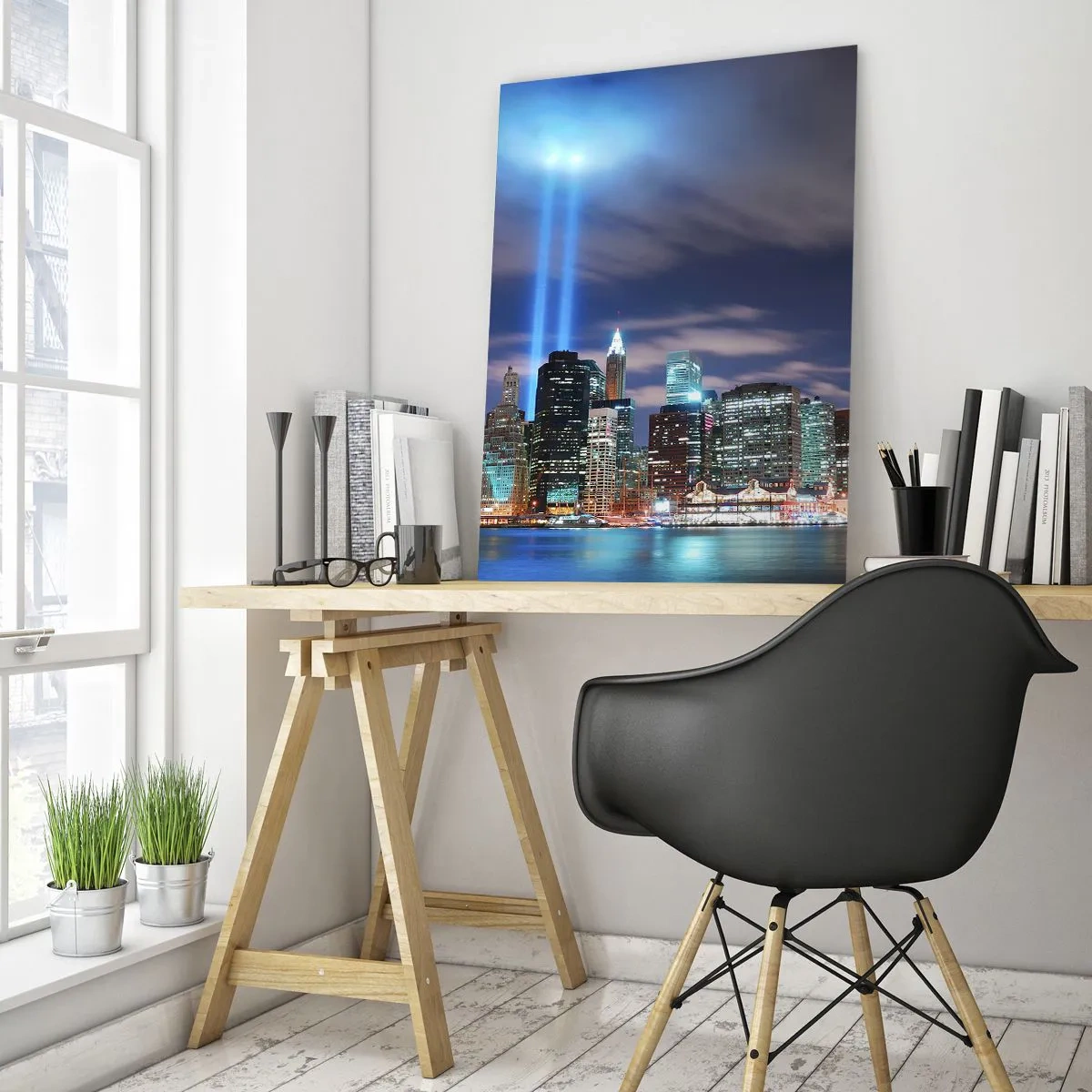 Obraz na skle - Svetlom dosiahnuť nebo - 50x70 cm