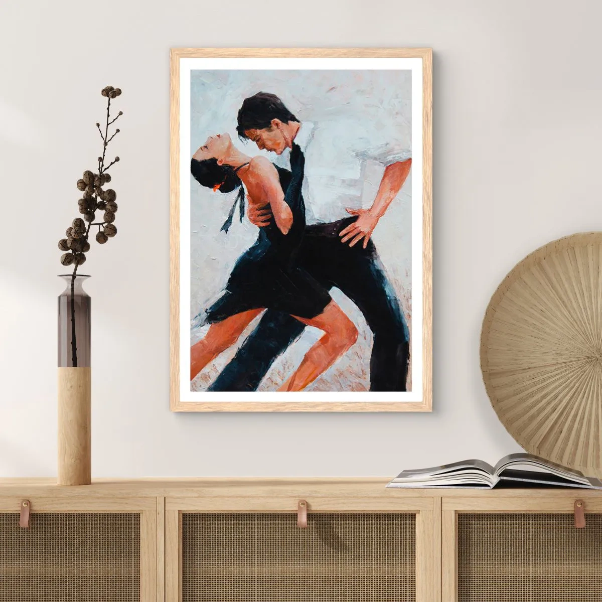 Plagát v ráme zo svetlého duba - Tango mojich túžob a snov - 50x70 cm