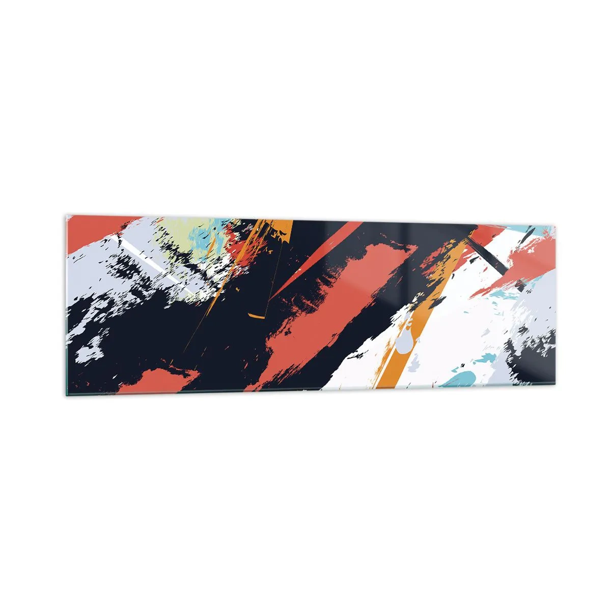 Obraz na skle - Dynamická kompozícia - 160x50 cm