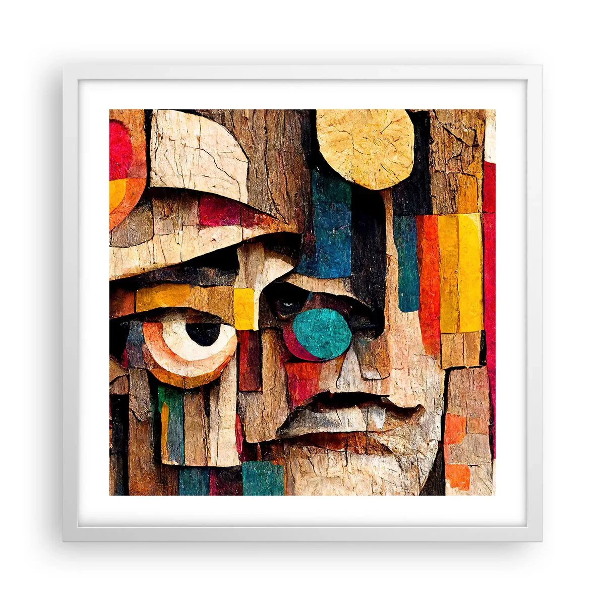 Plagát v bielom ráme - Vidím ťa… - 50x50 cm