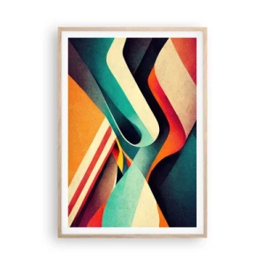 Plagát v ráme zo svetlého duba - Intenzívna kompozícia - 70x100 cm