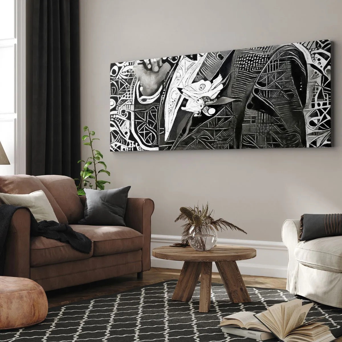 Obraz na plátne - Iba zdanlivo šedý človek - 140x50 cm