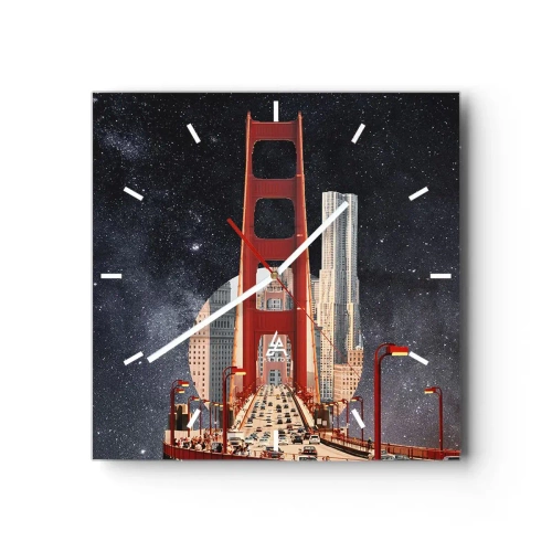 Nástenné hodiny - Vždy v centre - 40x40 cm