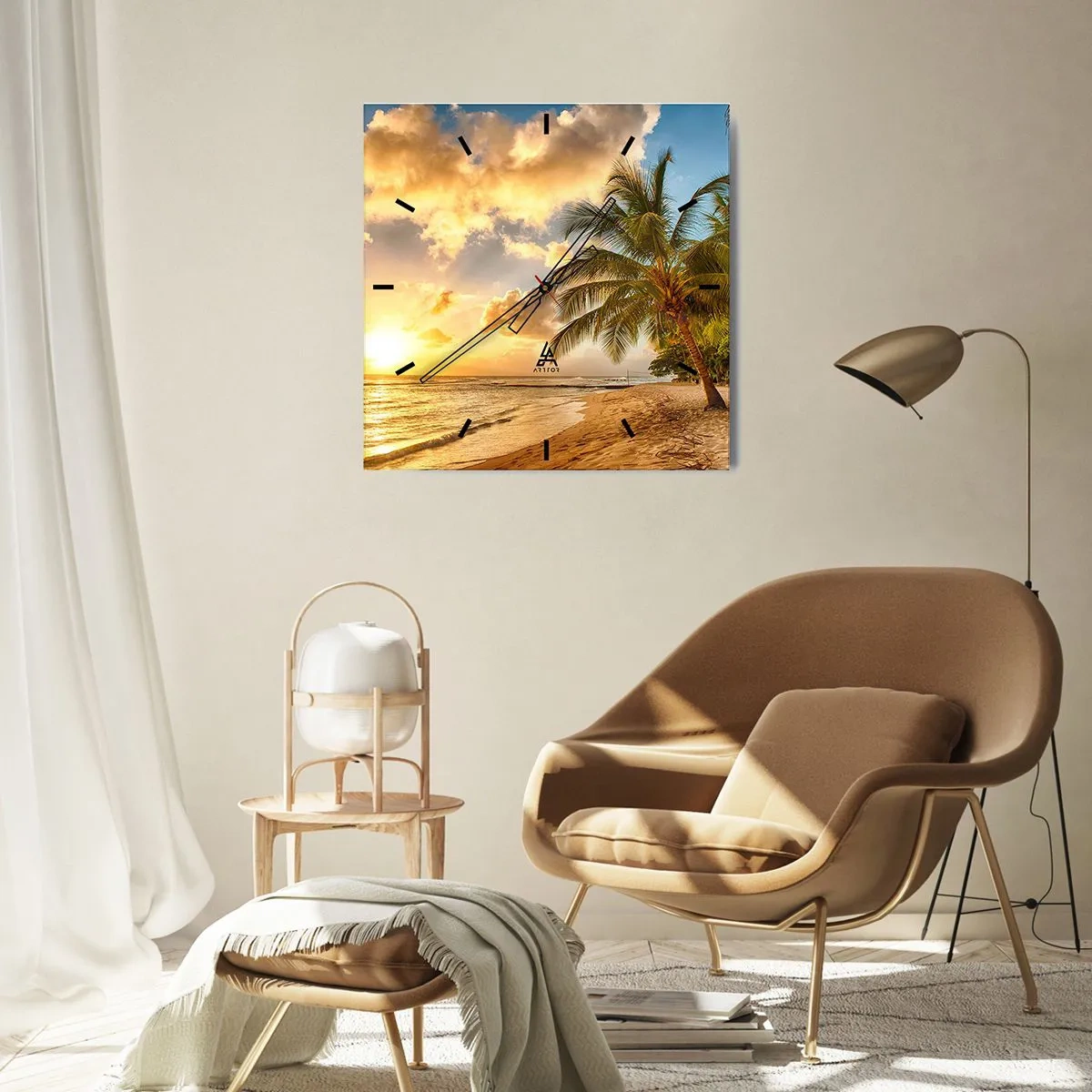 Nástenné hodiny - Večné leto, vždy prázdniny - 40x40 cm