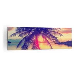 Obraz na plátne - Večer pod palmami - 160x50 cm