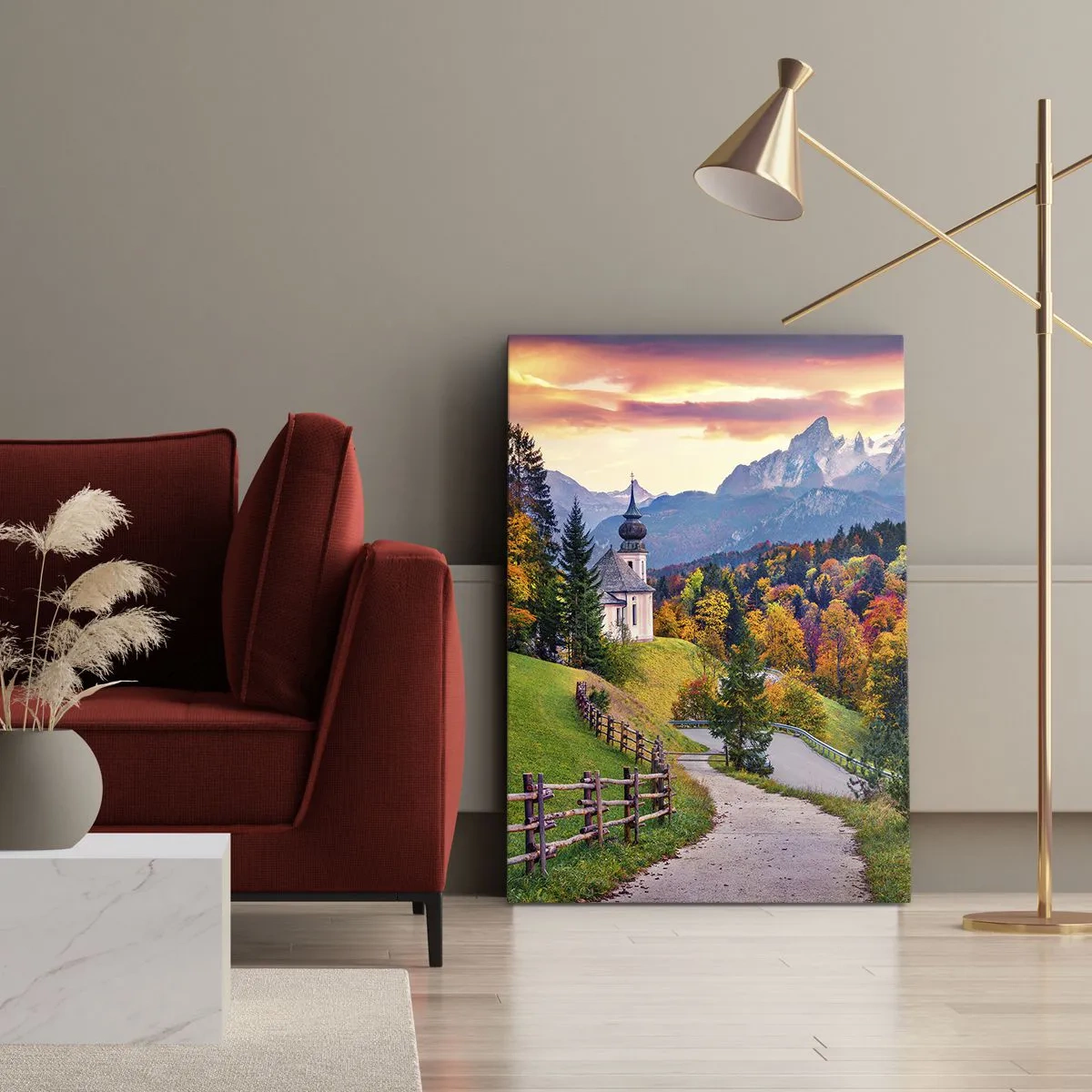 Obraz na plátne - Úplne ideálna krajina - 55x100 cm