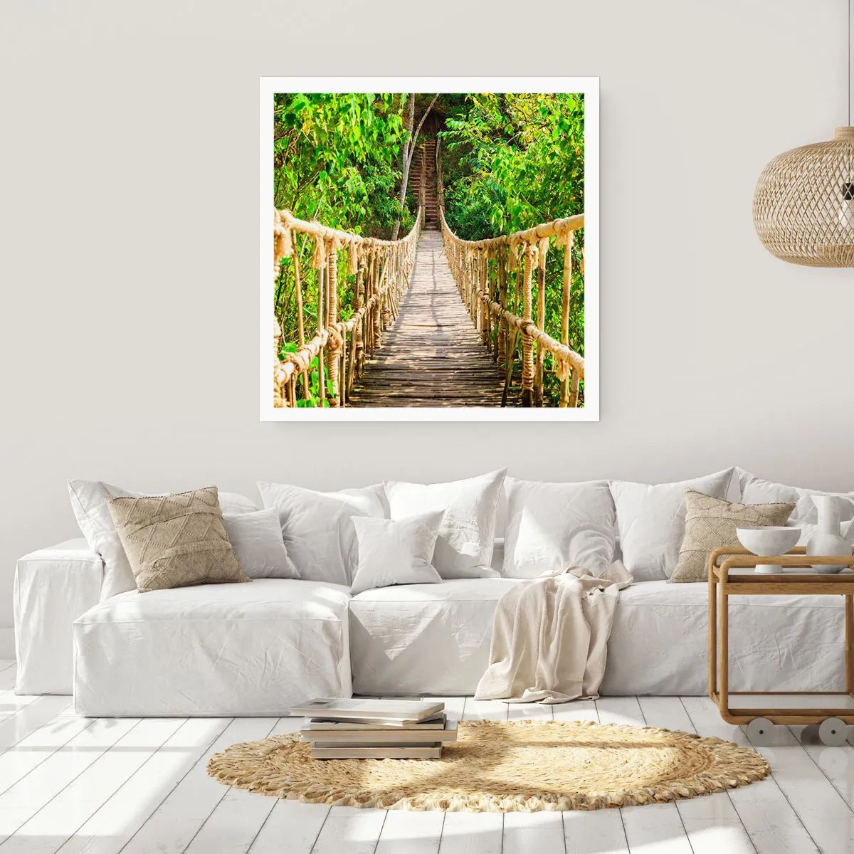 Plagát - Zavesený v zelenej - 40x40 cm