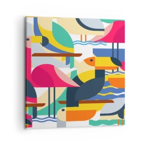Obraz na plátne - Vtáčia párty - 50x50 cm
