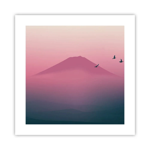 Plagát - Pútnici nad oblakmi - 40x40 cm