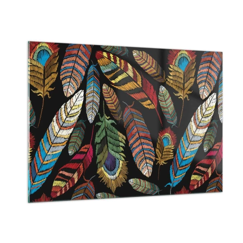 Obraz na skle - Vtáčí karneval - 100x70 cm
