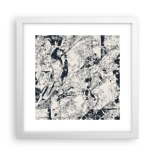 Plagát v bielom ráme - Prelínanie protikladov - 30x30 cm