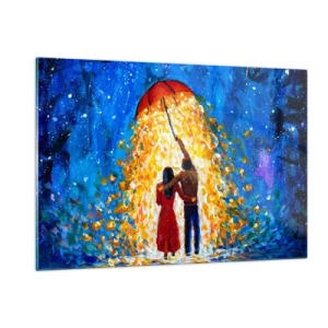 Obraz na skle - Mágia daždivého večera? - 120x80 cm