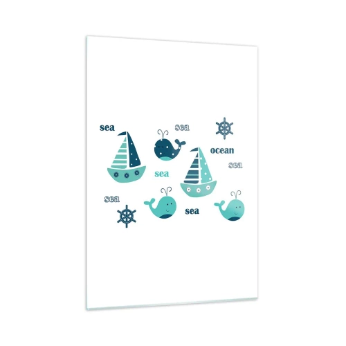 Obraz na skle - Cez mora a oceány - 50x70 cm