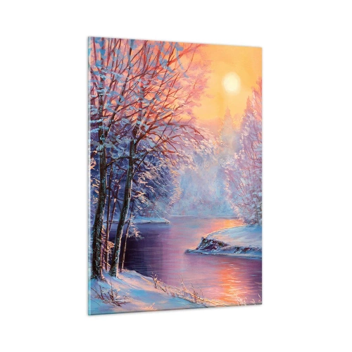 Obraz na skle - Farby zimy - 50x70 cm