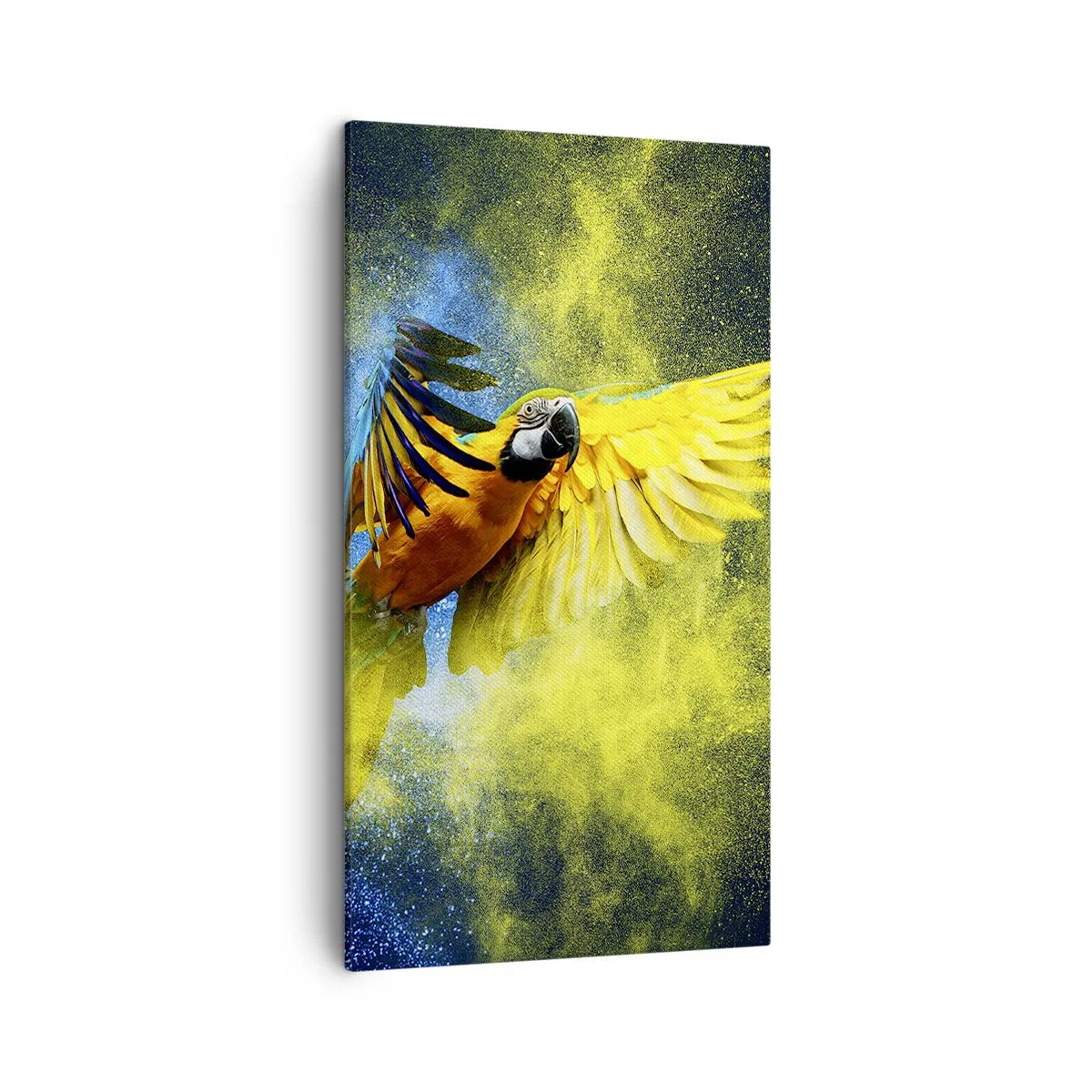 Obraz na plátne - V modro-zlatom prachu - 45x80 cm