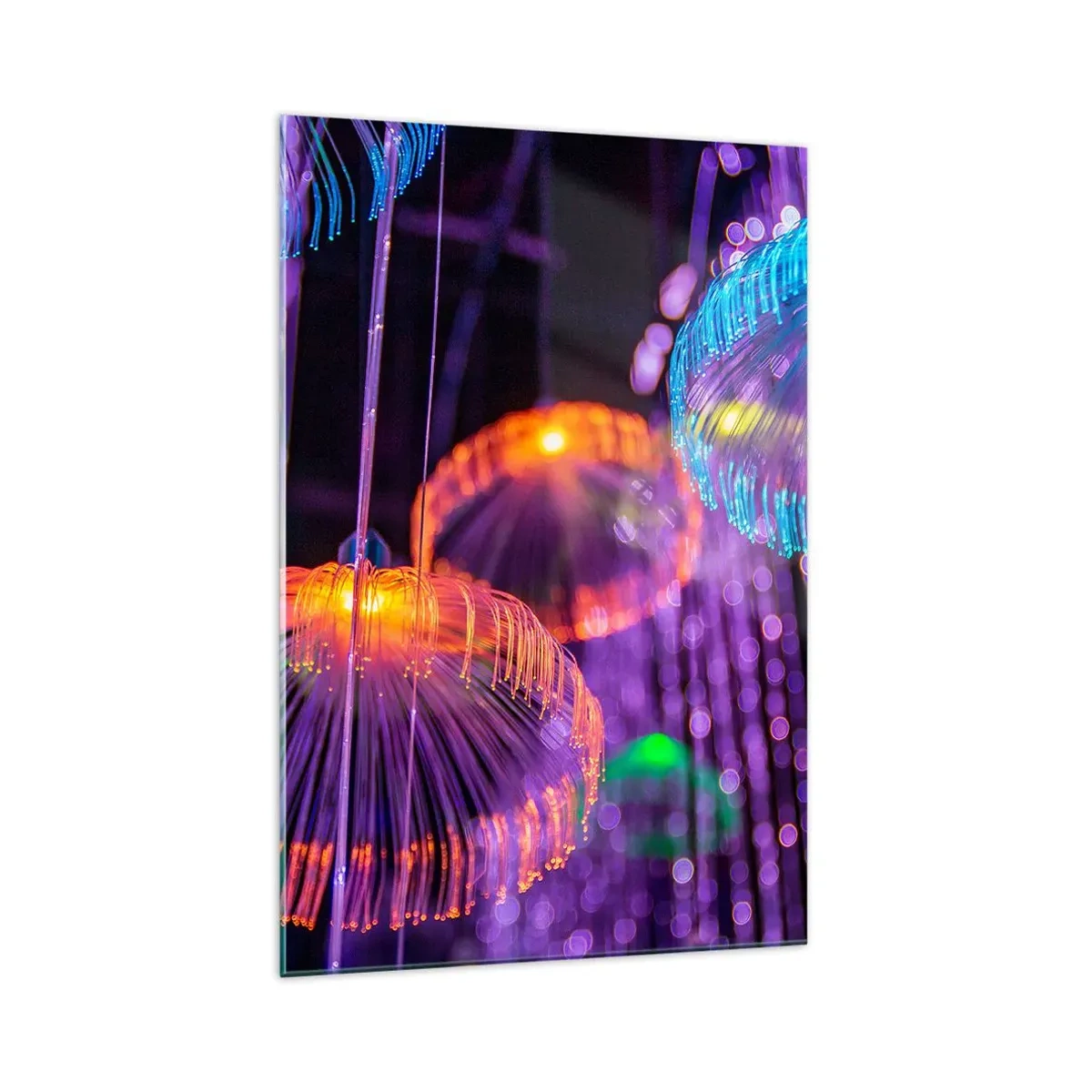 Obraz na skle - Svetelná fontána - 70x100 cm