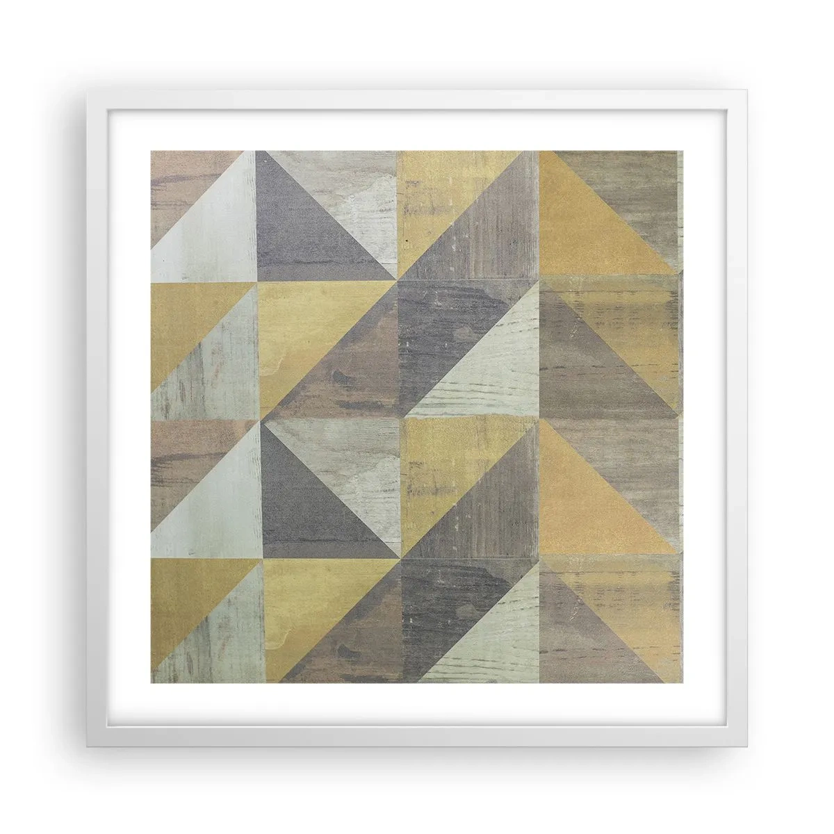 Plagát v bielom ráme - V uhle trojuholníka - 50x50 cm