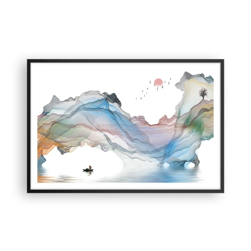 Plagát v čiernom ráme - Ku krištáľovým horám - 91x61 cm