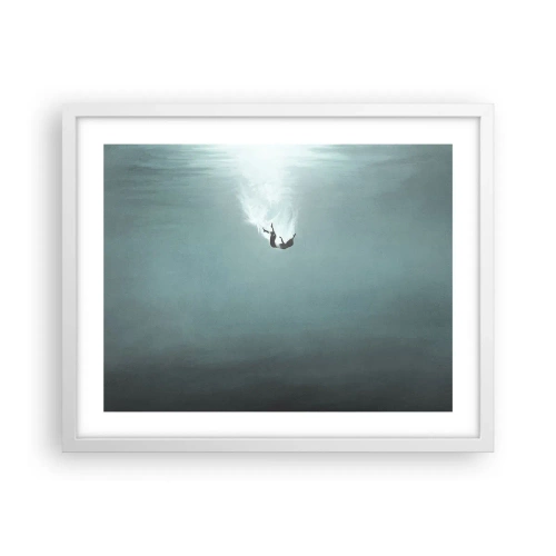 Plagát v bielom ráme - V objatí oceánu - 50x40 cm