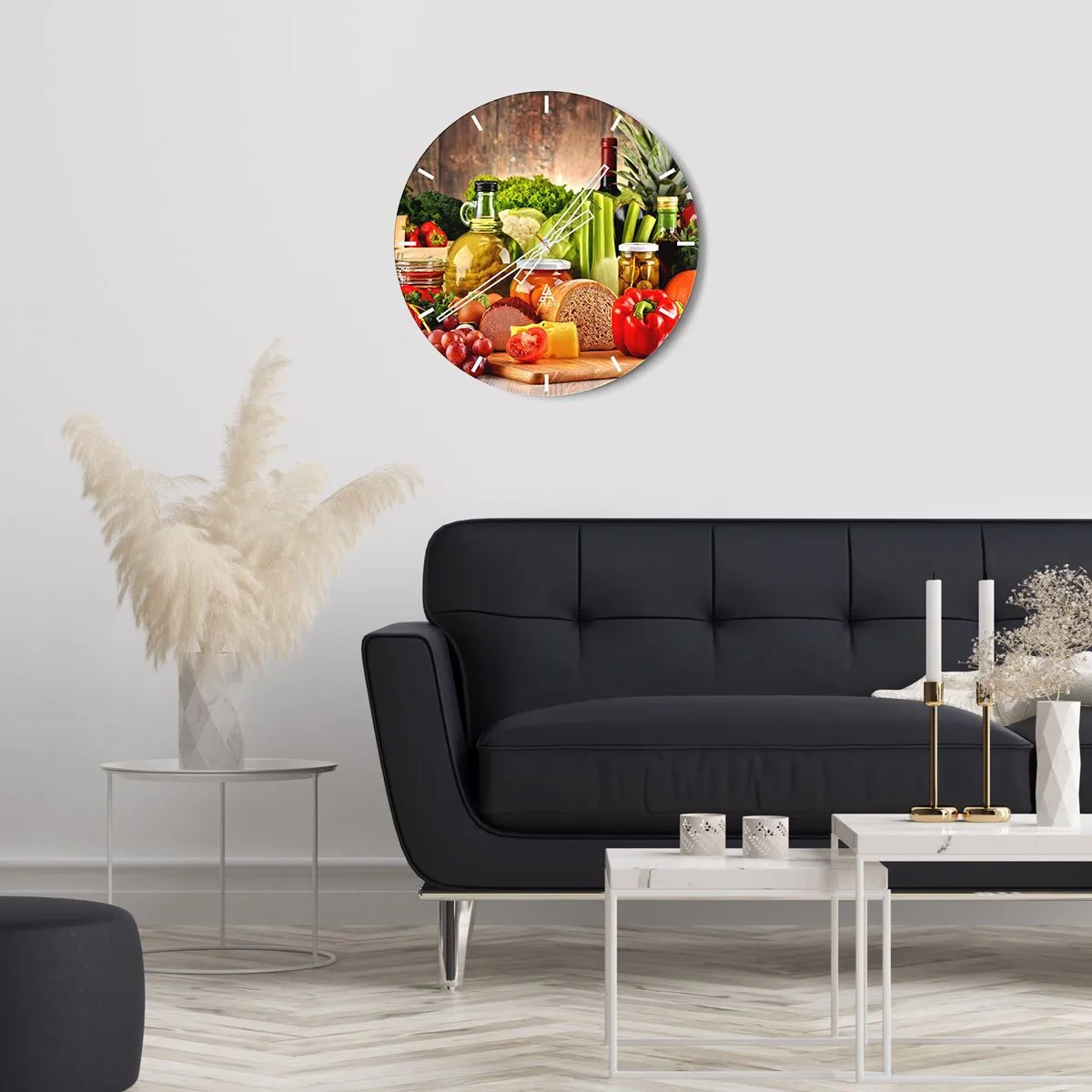 Nástenné hodiny - Údené, pečené, marinované - 40x40 cm