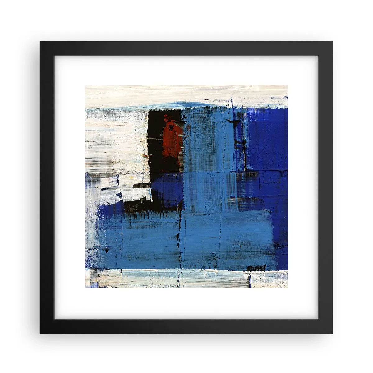 Plagát v čiernom ráme - Tajomstvo modrej - 30x30 cm