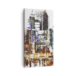 Obraz na plátne - Trblietavé mesto - 55x100 cm