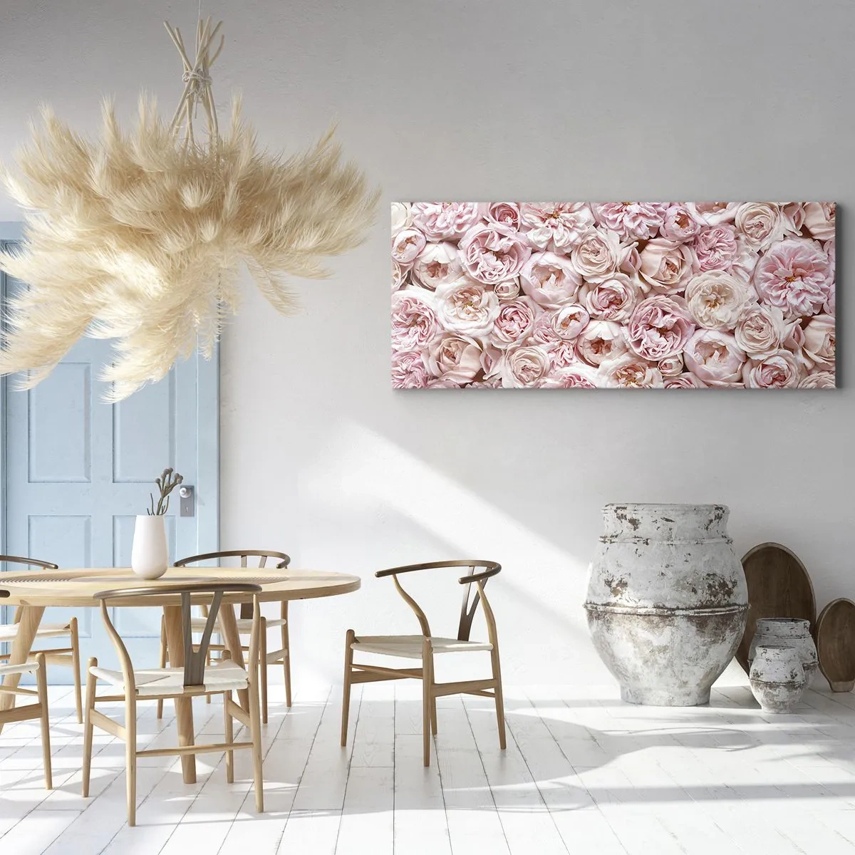 Obraz na plátne - Vydláždená ružami - 100x40 cm