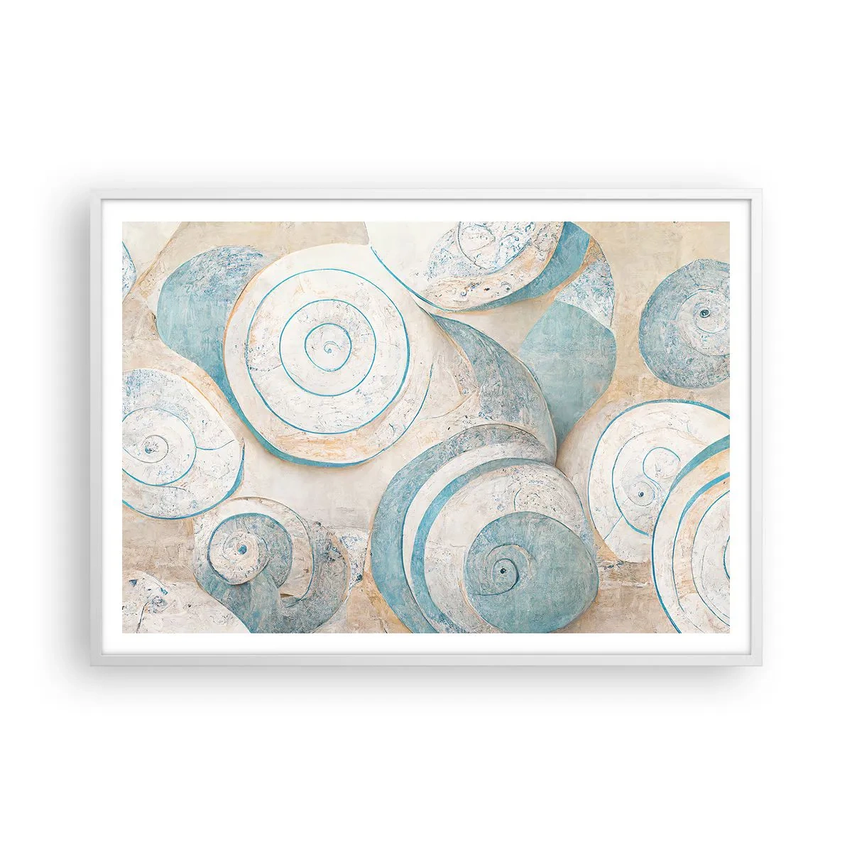 Plagát v bielom ráme - Čo skrýva mušľa? - 100x70 cm