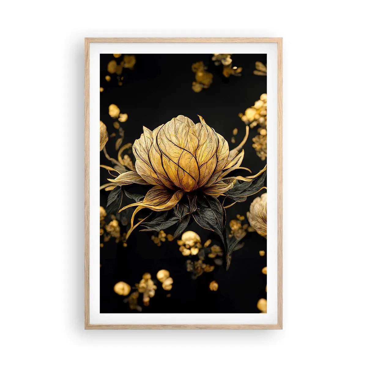 Plagát v ráme zo svetlého duba - Jemná krehkosť - 61x91 cm