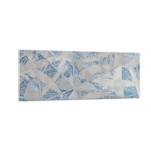 Obraz na skle - V šedo-modrom labyrinte - 140x50 cm