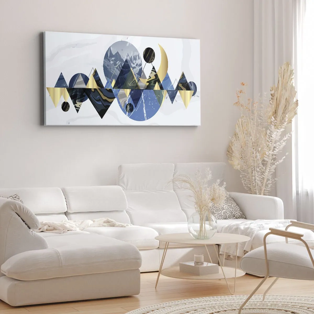 Obraz na plátne - Geometrická krajina - 160x50 cm