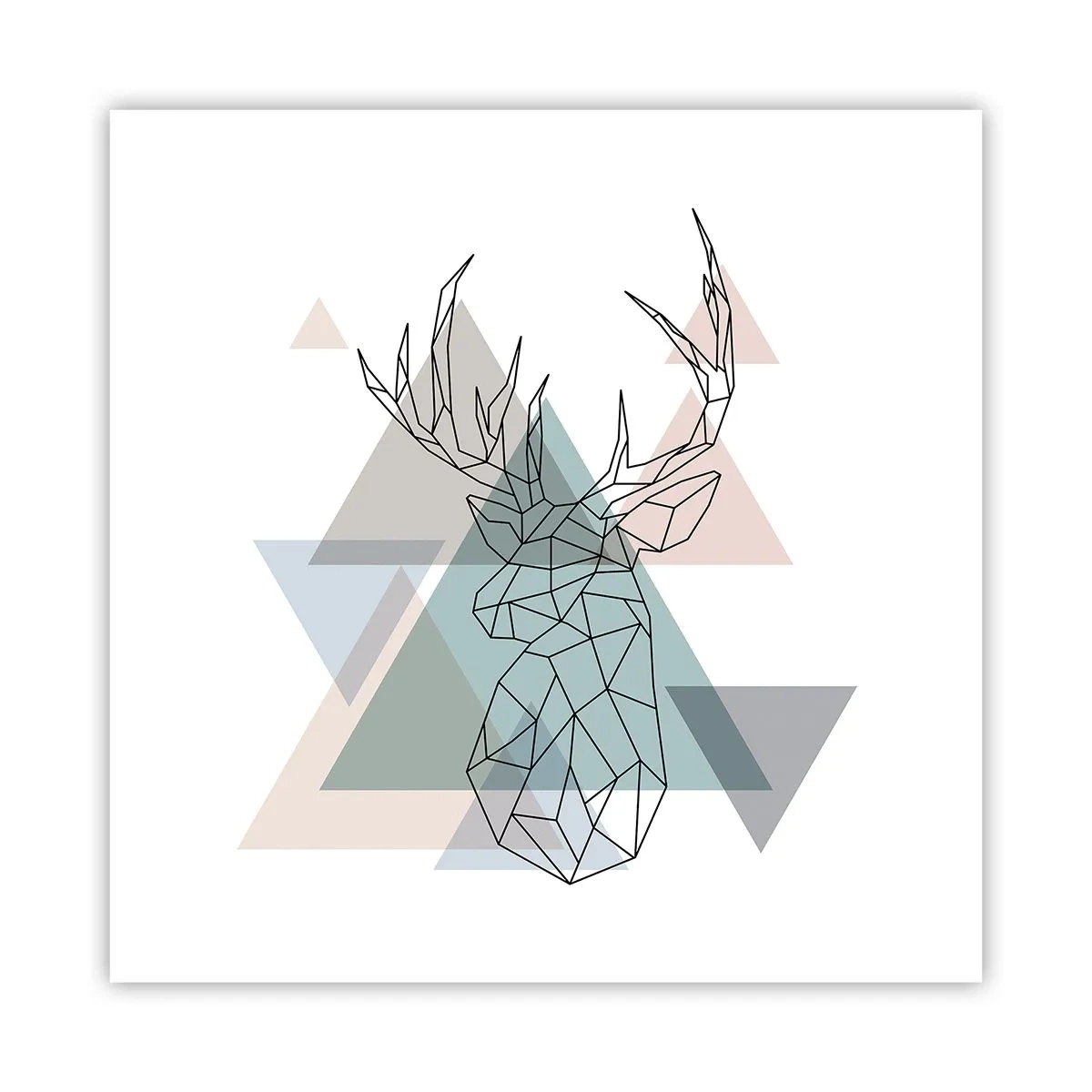 Plagát - V geometrickom lese - 60x60 cm