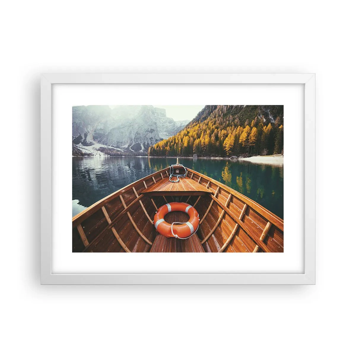 Plagát v bielom ráme - Horská túra - 40x30 cm