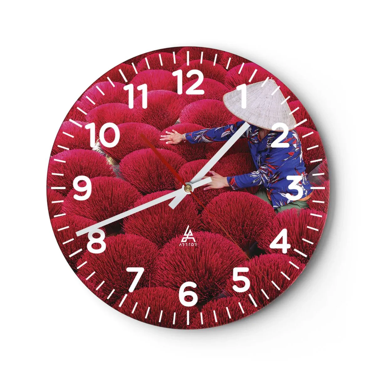 Nástenné hodiny - Na ryžovom poli - 40x40 cm