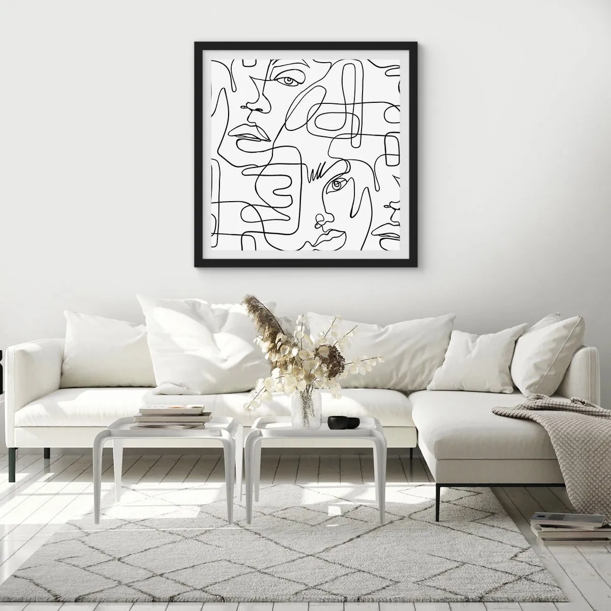 Plagát v čiernom ráme - V spletených emóciách - 40x40 cm