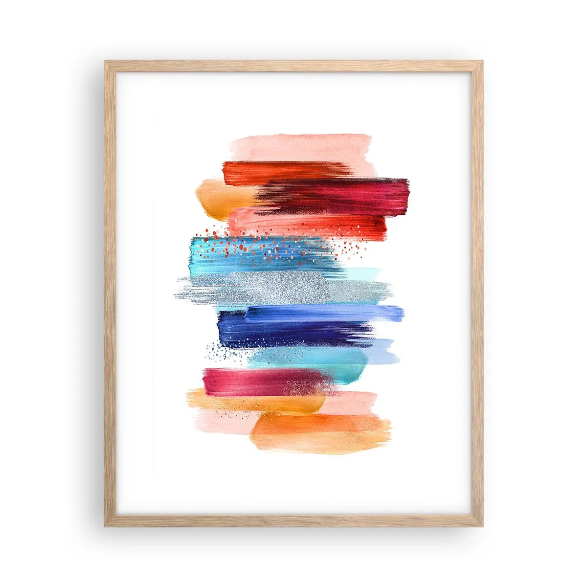 Plagát v ráme zo svetlého duba - Hore a dole - 40x50 cm