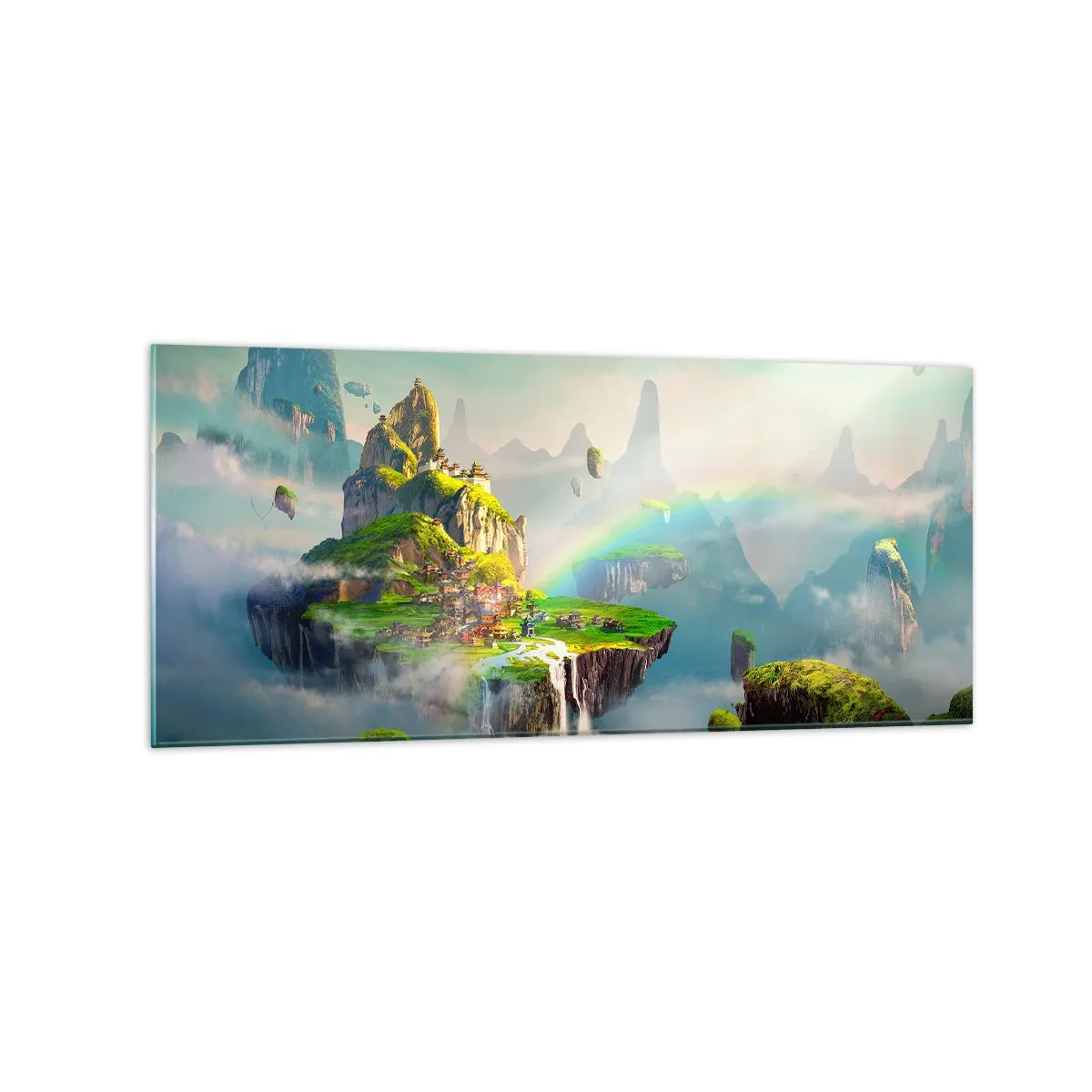 Obraz na skle - Uprostred neba - šťastné ostrovy - 120x50 cm