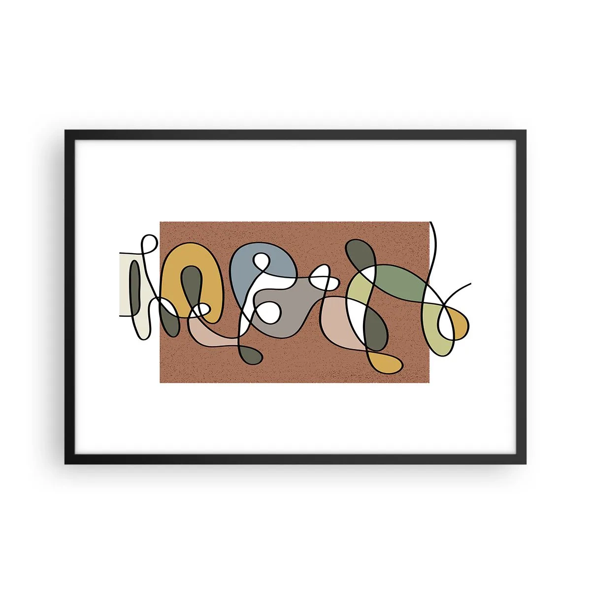 Plagát v čiernom ráme - Abstrakcia, ktorá stojí za úsmev - 70x50 cm